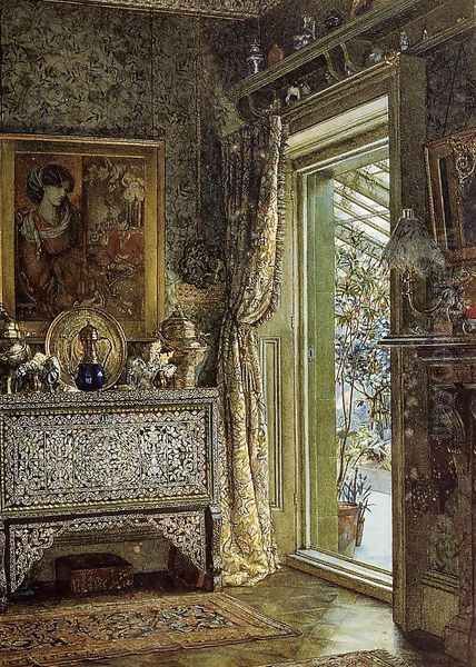 Drawing Room, Holland Park Oil Painting by Sir Lawrence Alma-Tadema