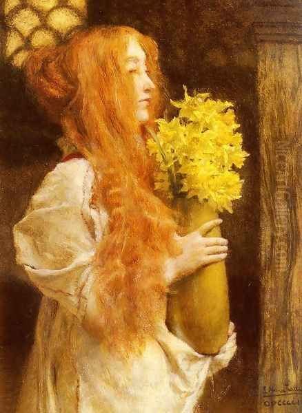 Spring Flowers Oil Painting by Sir Lawrence Alma-Tadema