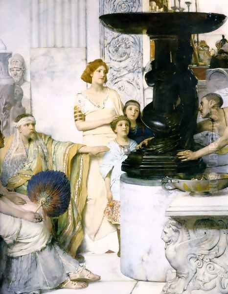 The Sculpture Gallery Detail Oil Painting by Sir Lawrence Alma-Tadema