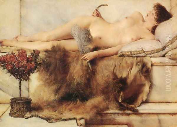 In the Tepidarium Oil Painting by Sir Lawrence Alma-Tadema