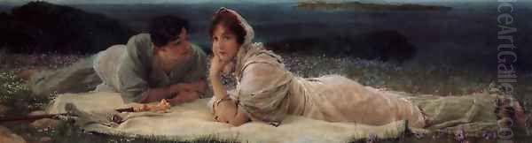 A World Of Their Own Oil Painting by Sir Lawrence Alma-Tadema