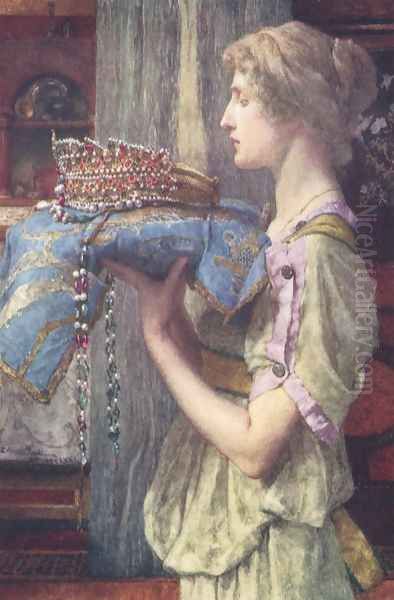 A Crown Oil Painting by Sir Lawrence Alma-Tadema