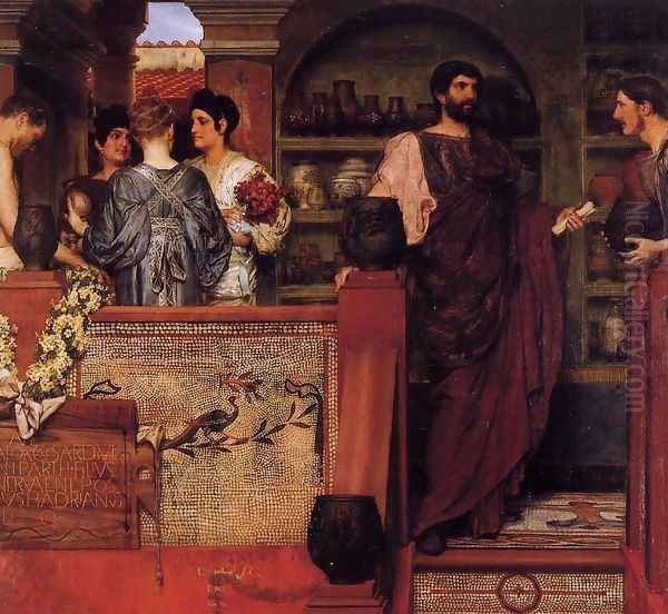 Hadrian Visiting a Romano-British Pottery Oil Painting by Sir Lawrence Alma-Tadema