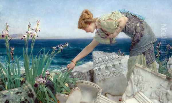 Among the Ruins Oil Painting by Sir Lawrence Alma-Tadema