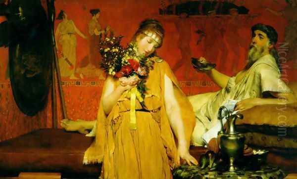 Between Hope and Fear Oil Painting by Sir Lawrence Alma-Tadema