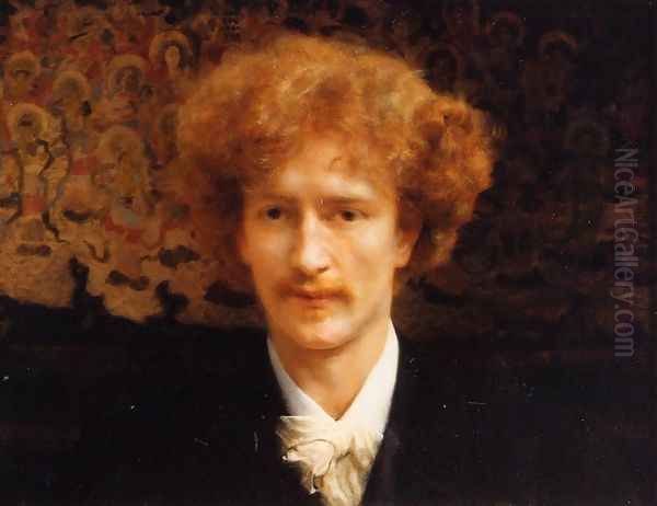 Portrait of Ignacy Jan Paderewski Oil Painting by Sir Lawrence Alma-Tadema