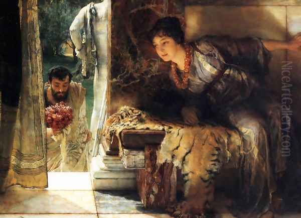 Welcome Footsteps 1883 Oil Painting by Sir Lawrence Alma-Tadema