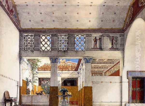 Interior of Caius Martius's House Oil Painting by Sir Lawrence Alma-Tadema