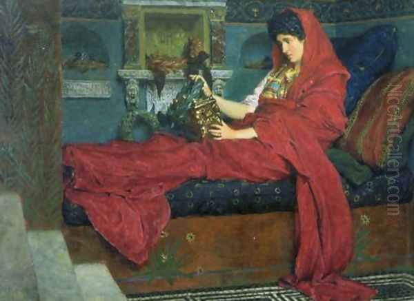 Agrippina With The Ashes Of Germanicus Oil Painting by Sir Lawrence Alma-Tadema