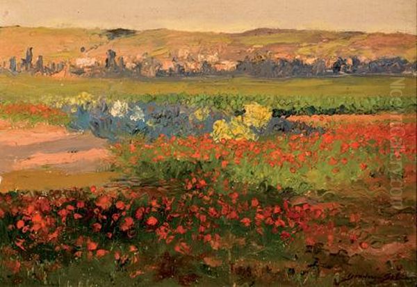 El Campo En Primavera Oil Painting by Domingo I Solergili