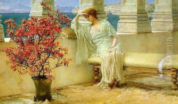 Her Eyes are with Her Thoughts, 1897 Oil Painting by Sir Lawrence Alma-Tadema