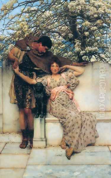 Promise Of Spring 1890 Oil Painting by Sir Lawrence Alma-Tadema