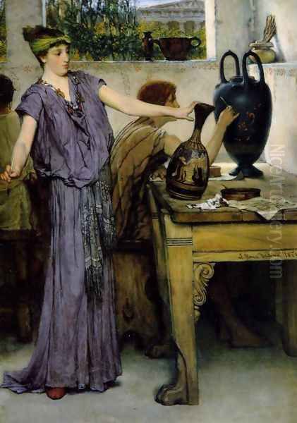 Pottery Painting Oil Painting by Sir Lawrence Alma-Tadema