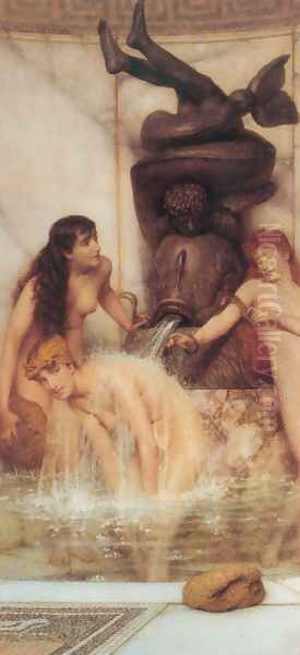 Strigils and Sponges Oil Painting by Sir Lawrence Alma-Tadema