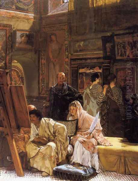 The Picture Gallery Oil Painting by Sir Lawrence Alma-Tadema