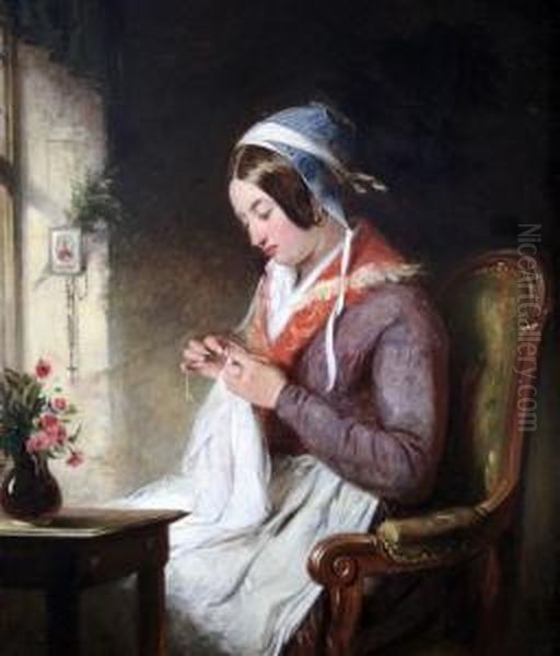 La Bonne Oil Painting by Abraham Solomon