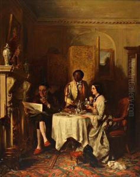 Cena De Interior Com Figuras Oil Painting by Abraham Solomon