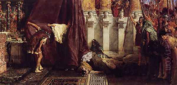 Ave, Caesar! Io, Saturnalia! Oil Painting by Sir Lawrence Alma-Tadema