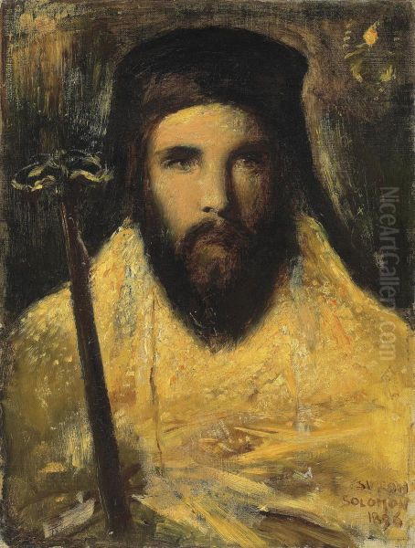 A Greek Archimandrite Oil Painting by Simeon Solomon