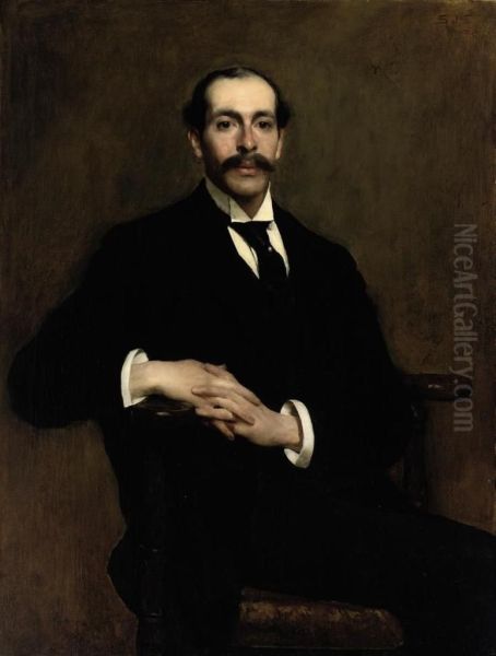 Portrait Of A Gentleman Oil Painting by Solomon Joseph Solomon