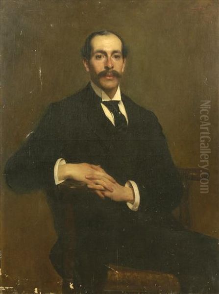 Portrait Of A Gentleman Oil Painting by Solomon Joseph Solomon