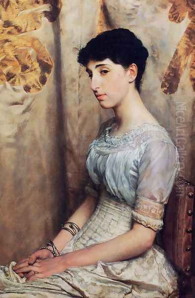 Miss Alice Lewis Oil Painting by Sir Lawrence Alma-Tadema