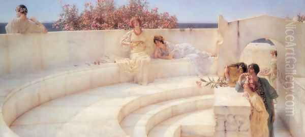 Under the Roof of Blue Ionian Weather Oil Painting by Sir Lawrence Alma-Tadema