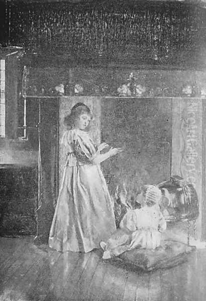 Fireside Fancies Oil Painting by Sir Lawrence Alma-Tadema