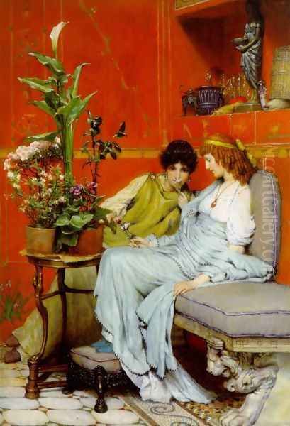 Confidences Oil Painting by Sir Lawrence Alma-Tadema