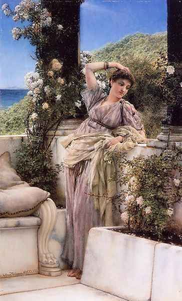 Thou Rose of all the Roses Oil Painting by Sir Lawrence Alma-Tadema