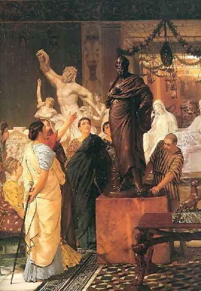 A Sculpture Gallery 1867 Oil Painting by Sir Lawrence Alma-Tadema