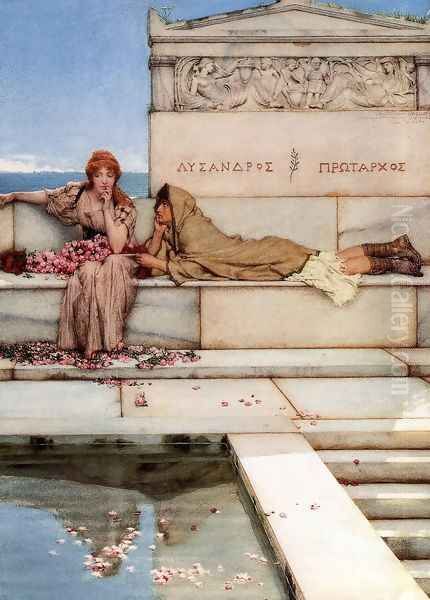 Xanthe and Phaon Oil Painting by Sir Lawrence Alma-Tadema