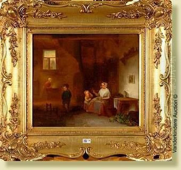 La Reprimande Oil Painting by Louis Somers