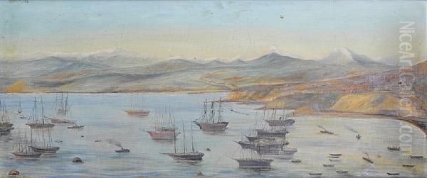 Valparaiso Oil Painting by Thomas Jacques Somerscales