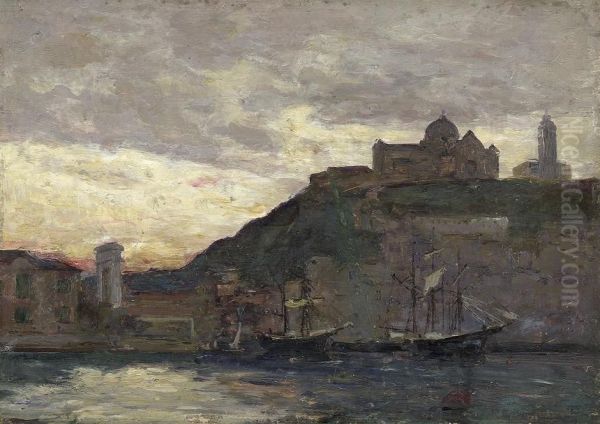 Ansicht Von Ancona Am Abend Oil Painting by Richard Gay Somerset