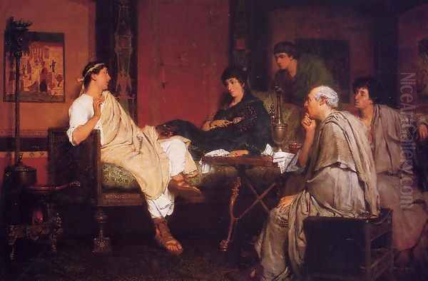 Tibullus at Delia's Oil Painting by Sir Lawrence Alma-Tadema