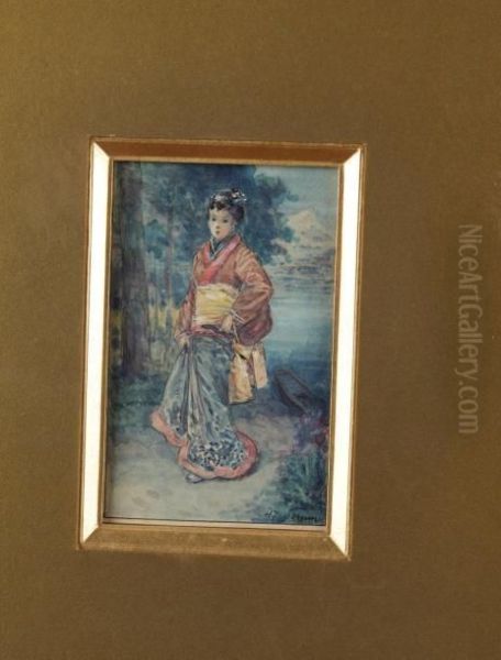 Japonaise Oil Painting by Henri Somme