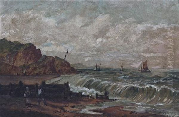 Waves Breaking Oil Painting by A. Sommer