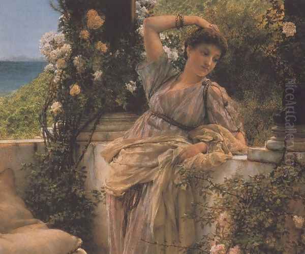 Thou Rose of All Roses Oil Painting by Sir Lawrence Alma-Tadema