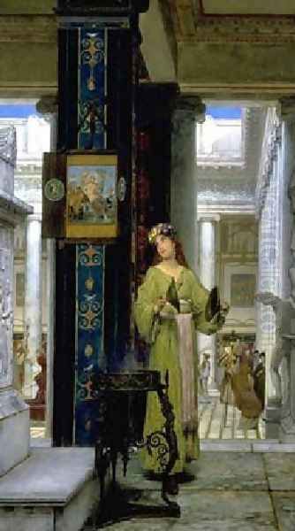 In the Temple Oil Painting by Sir Lawrence Alma-Tadema