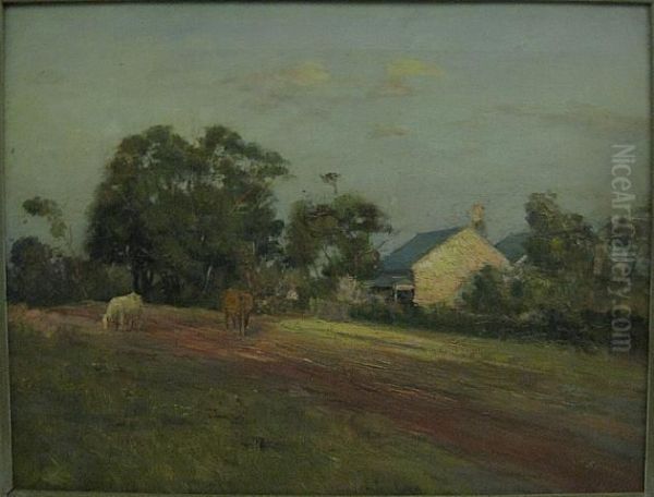 Old Homestead Oil Painting by John Sommers