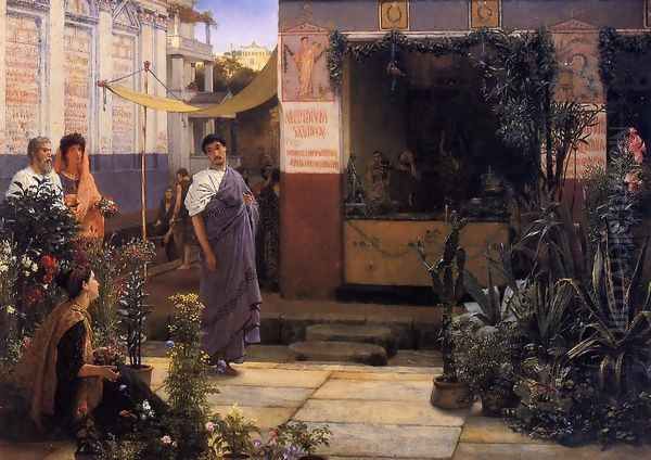 The Flower Market Oil Painting by Sir Lawrence Alma-Tadema