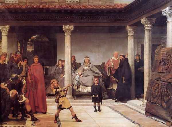 The Education of the Children of Clovis Oil Painting by Sir Lawrence Alma-Tadema