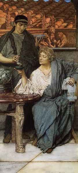 The Roman Wine Tasters Oil Painting by Sir Lawrence Alma-Tadema