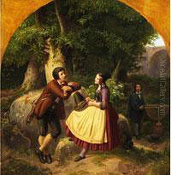 Tiroler Gebirgsschutze Oil Painting by Johann Baptist W.A. Sonderland