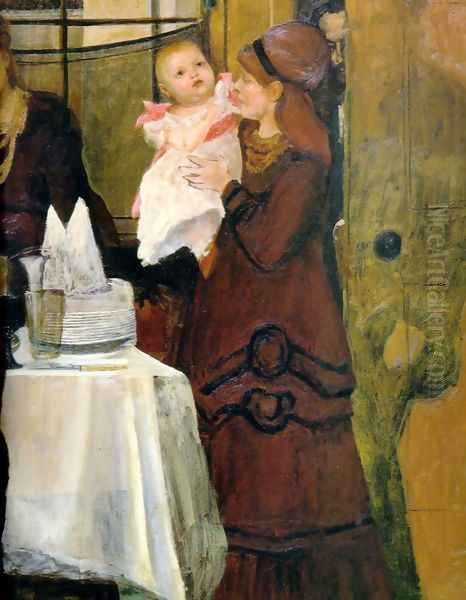 The Epps Family Screen Oil Painting by Sir Lawrence Alma-Tadema