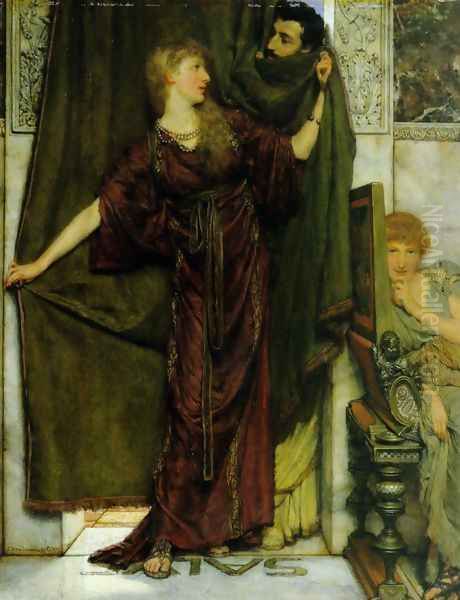 Not at Home Oil Painting by Sir Lawrence Alma-Tadema