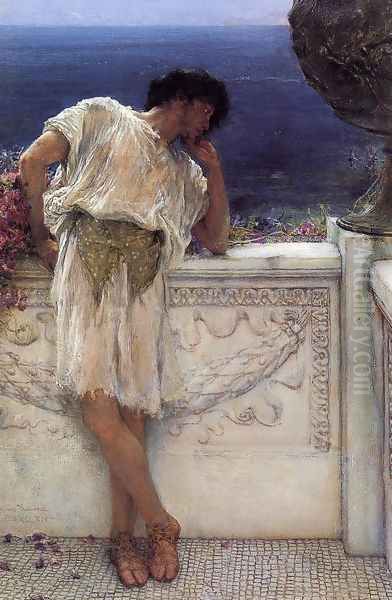 The Poet Gallus Dreaming Oil Painting by Sir Lawrence Alma-Tadema