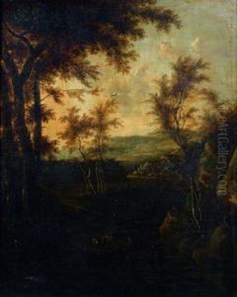 Scene Pastorale Aux Abords D'une Riviere Oil Painting by Jan Gabrielsz. Sonje