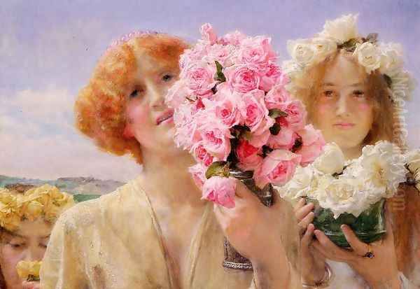 Summer Offering I Oil Painting by Sir Lawrence Alma-Tadema